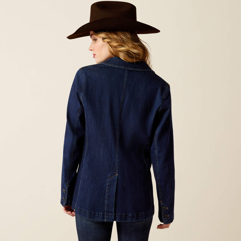THE MIDNIGHT WOMENS DENIM BLAZER