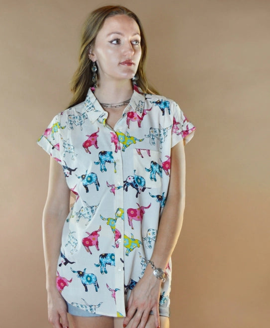 THE ARTY LONGHORN FLORAL