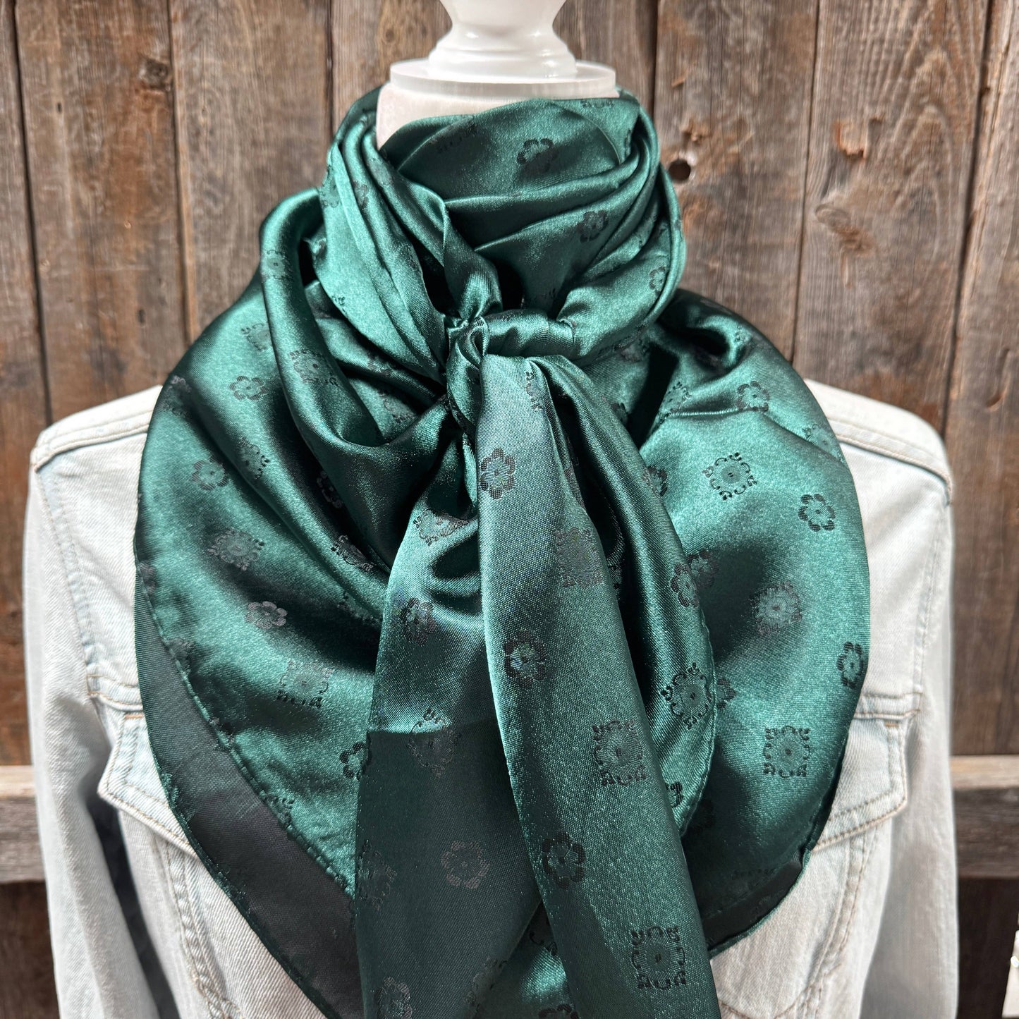 42X42" Emerald Jacquard XL Wild Rag / Scarf WR3508