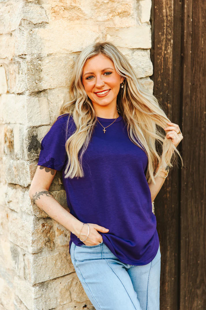 CLOUD BASIC TEE {PURPLE}