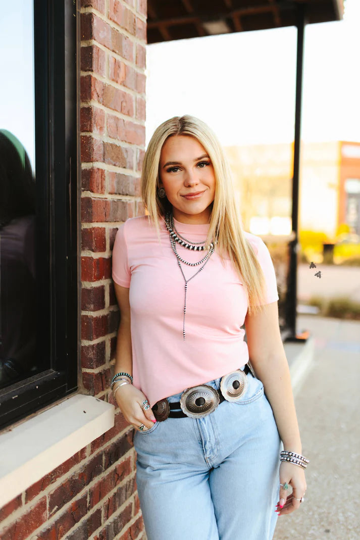 BLUSH CLOUD BASIC TEE {SNUG}