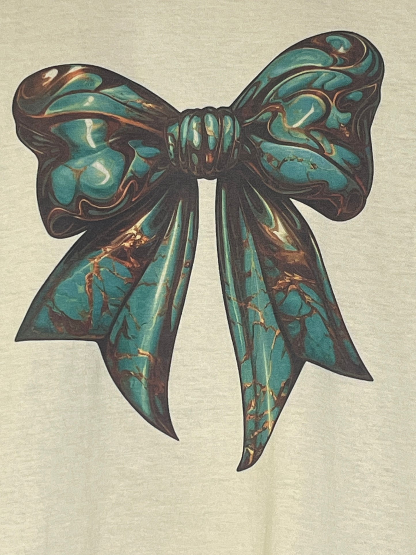 COUNTRY BOW TURQUOISE TEE