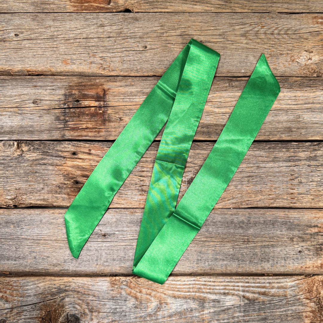 Green Western Skinny Mini Wild Rag Scarf / Cowgirl Necktie #TW310