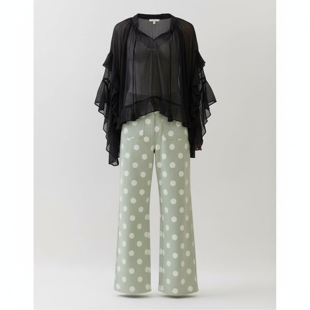 Ruffled Chiffon Blouse