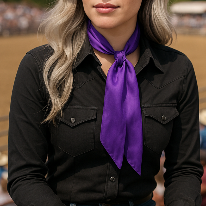 Purple Western Skinny Mini Wild Rag Scarf / Cowgirl Necktie #TW302
