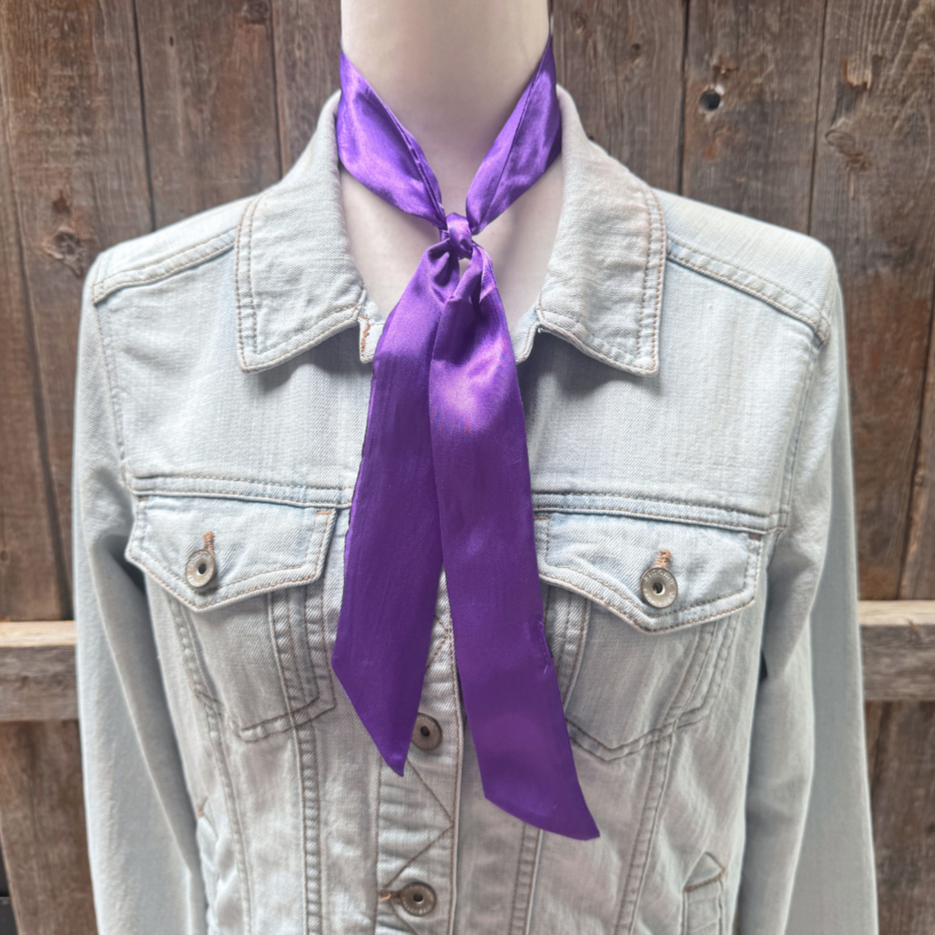Purple Western Skinny Mini Wild Rag Scarf / Cowgirl Necktie #TW302