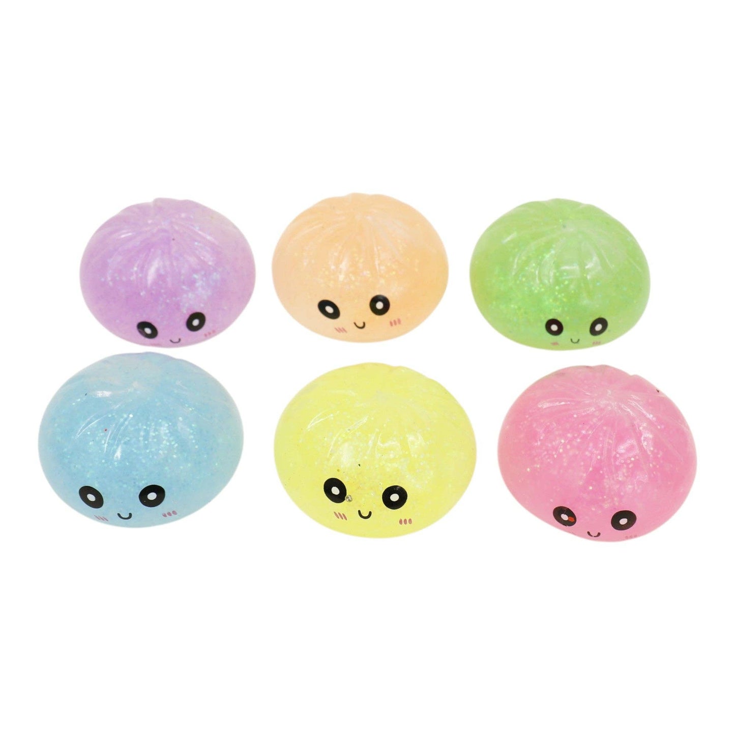 Glitter Bun Squishy Dumpling JT6527-8. (12PC): ASSORTED