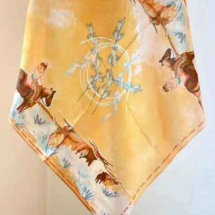 LONGHORN OPEN RANGE SILK SCARF