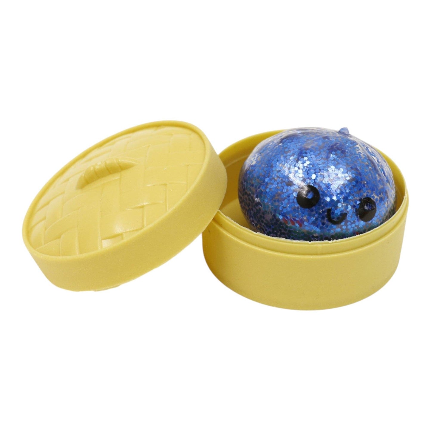 Mini Glitter Gel Bead Squishy Dumpling With Steamer SQ6606-3 (12PC): ASSORTED
