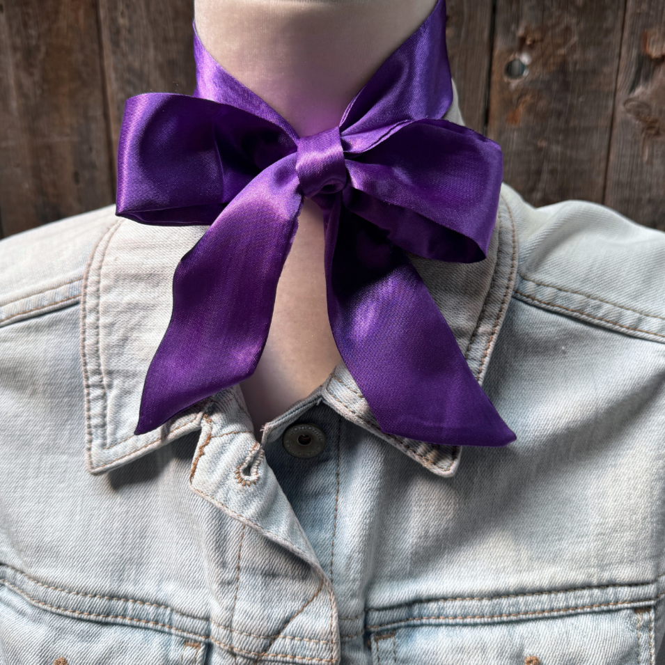Purple Western Skinny Mini Wild Rag Scarf / Cowgirl Necktie #TW302