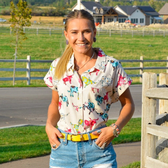 THE ARTY LONGHORN FLORAL