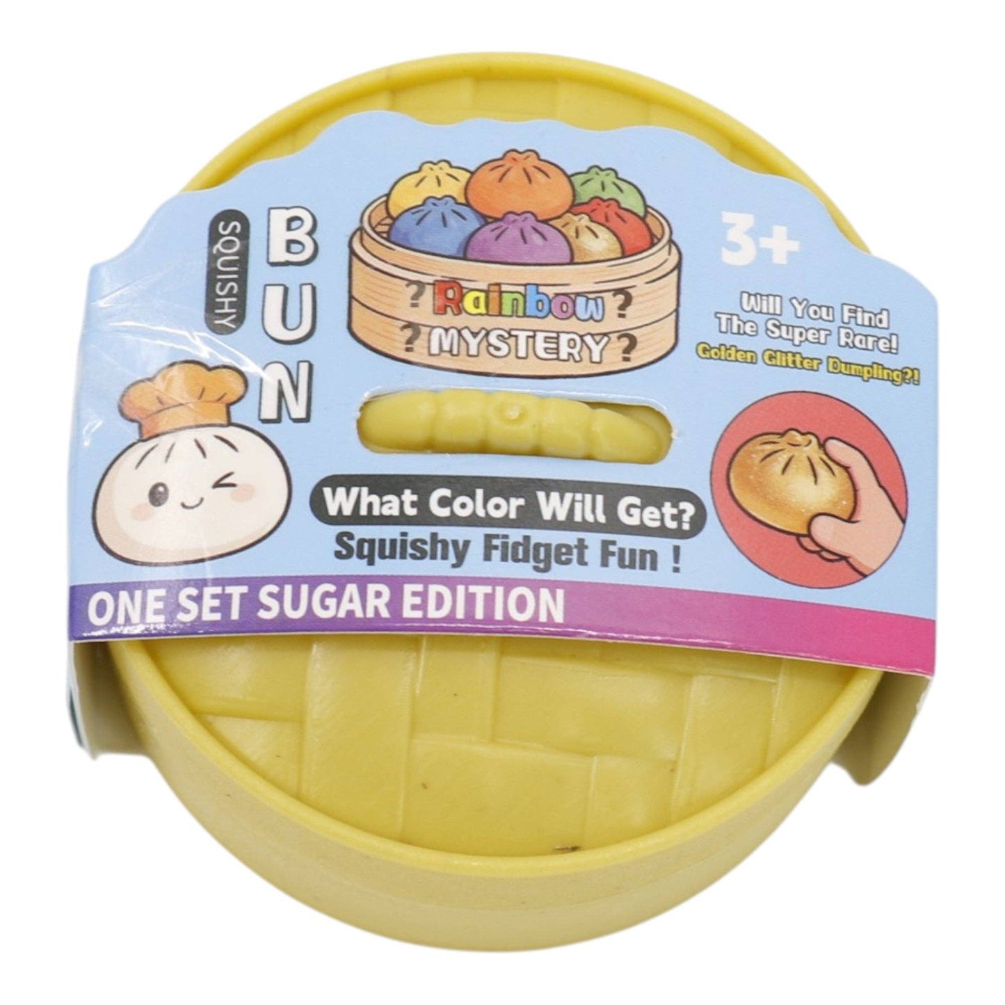 Mini Glitter Gel Bead Squishy Dumpling With Steamer SQ6606-3 (12PC): ASSORTED
