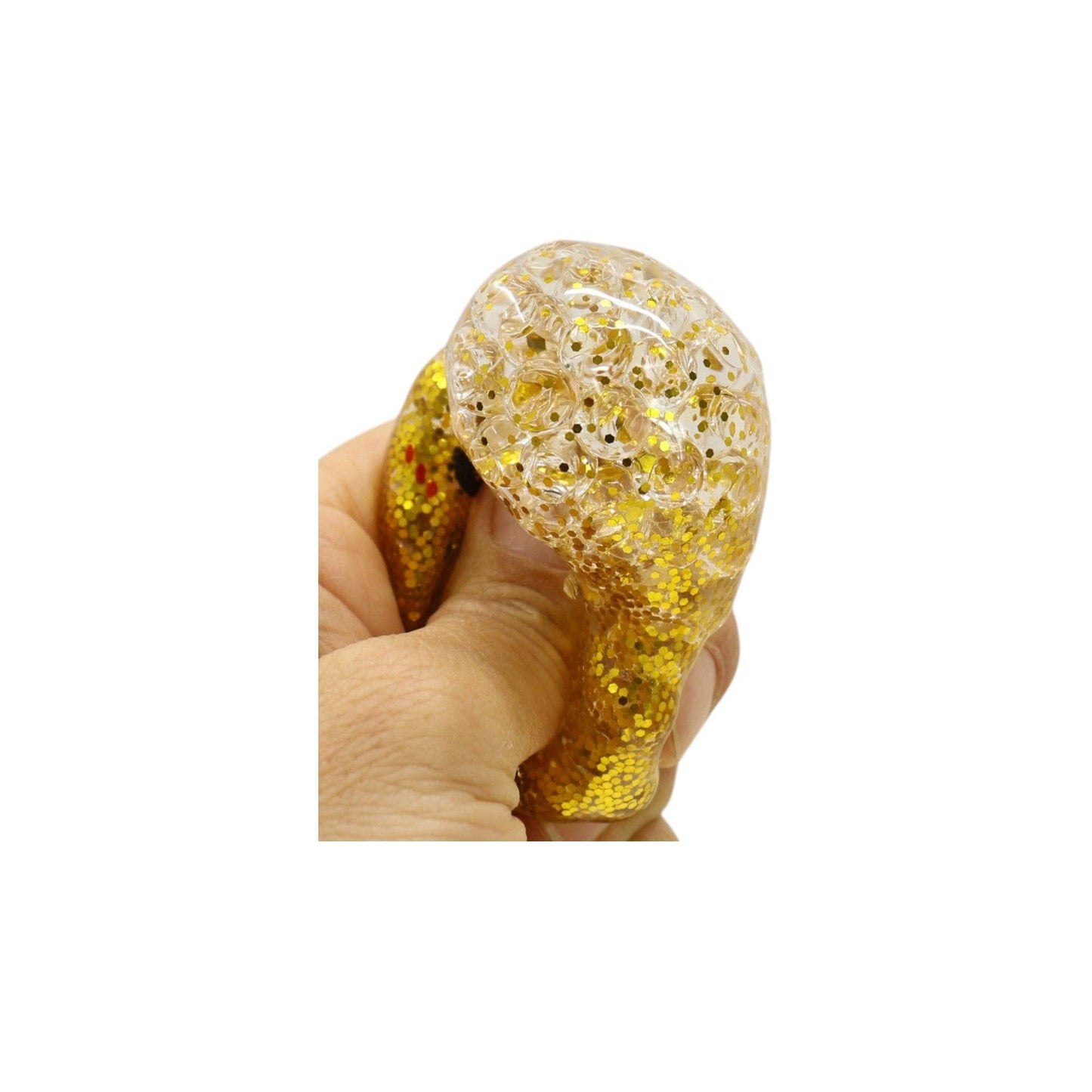 Mini Glitter Gel Bead Squishy Dumpling With Steamer SQ6606-3 (12PC): ASSORTED