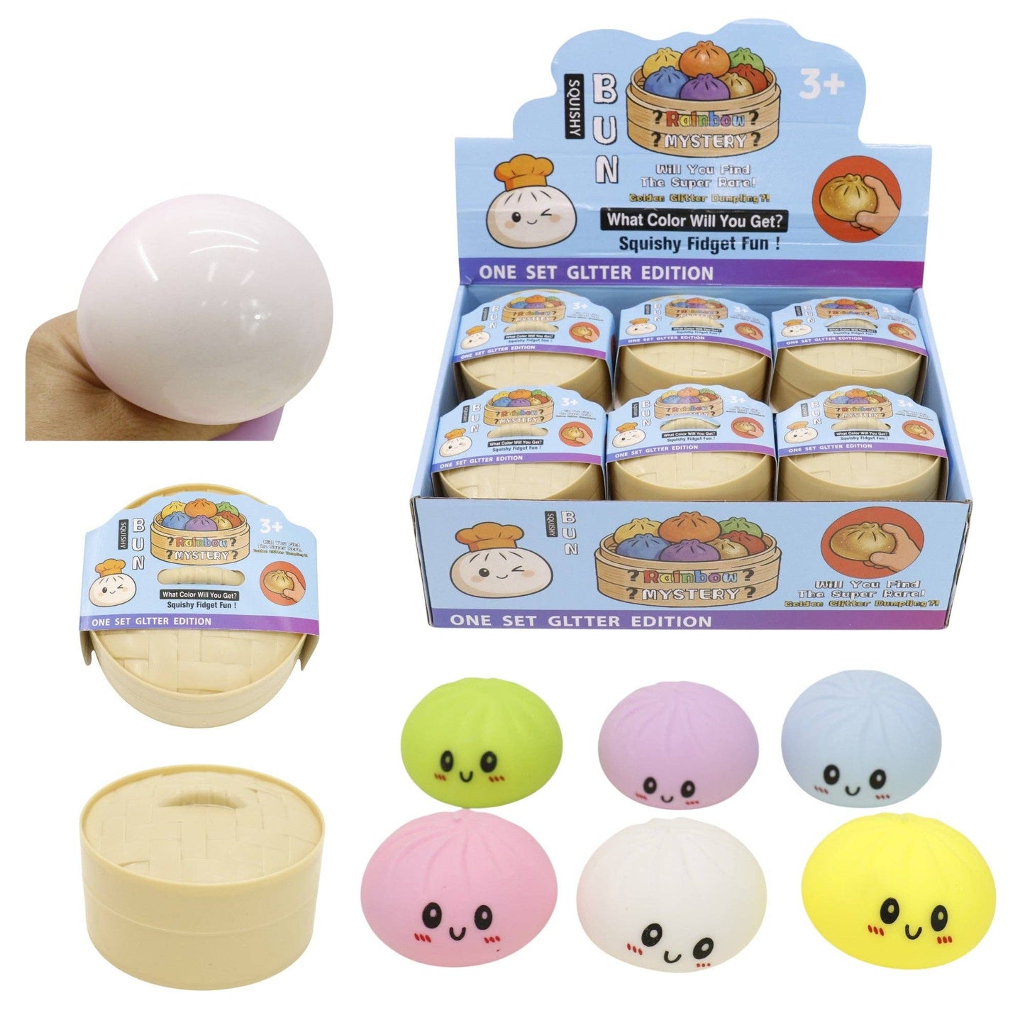 Soft Squishy Dumpling SS417-8 (12PC): ASSORTED