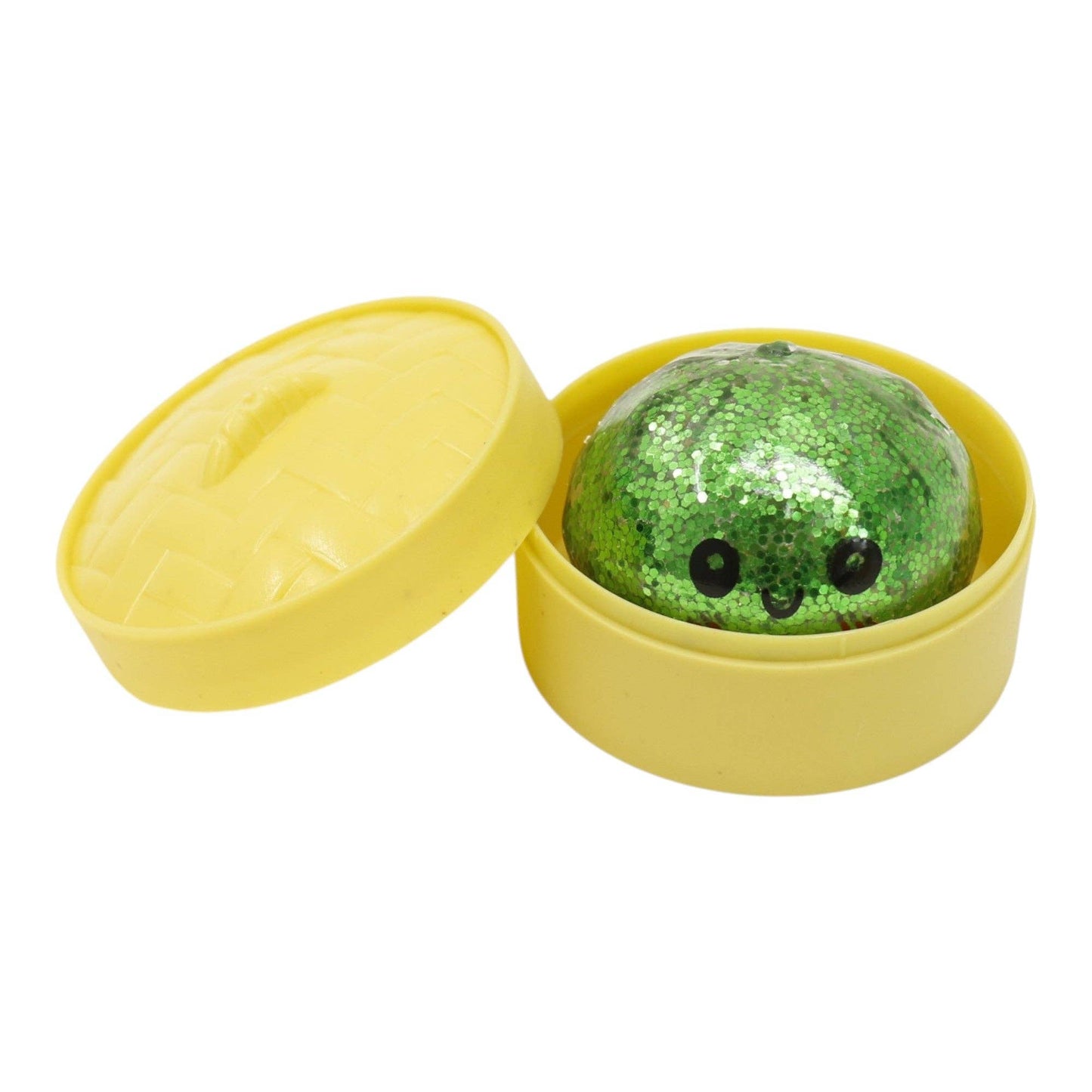 Mini Glitter Gel Bead Squishy Dumpling With Steamer SQ6606-3 (12PC): ASSORTED