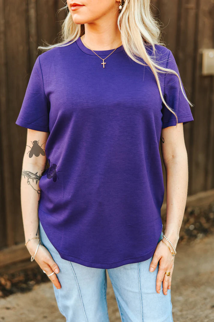 CLOUD BASIC TEE {PURPLE}