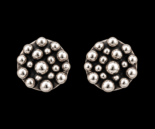 CIRCLE BUBBLE POST EARRINGS