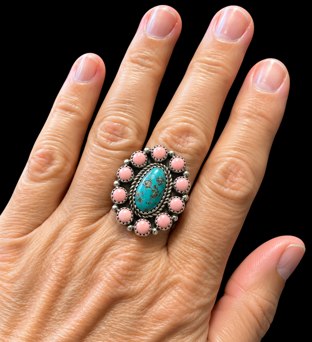 Grace silver cluster ring