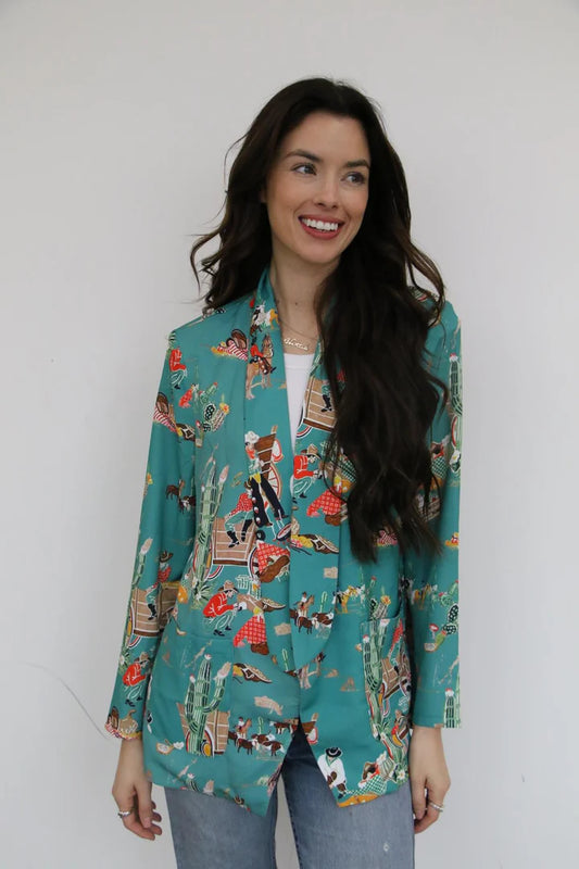 WAGON TRAIN BLAZER {TURQUOISE}