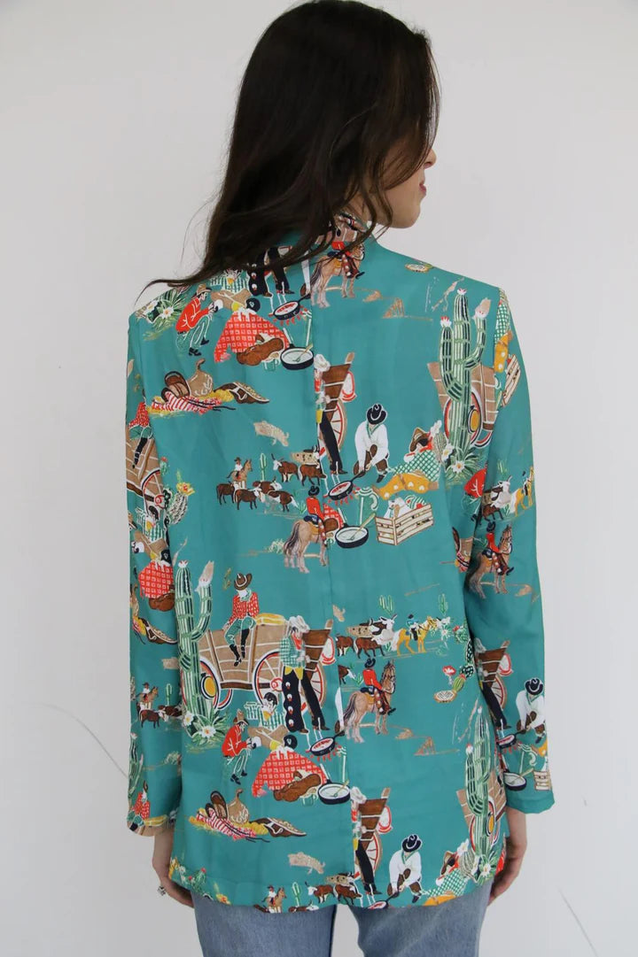 WAGON TRAIN BLAZER {TURQUOISE}