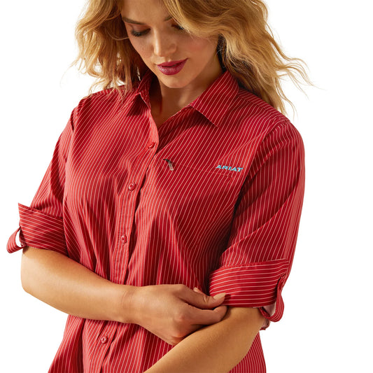 EQUESTRIAN RED STRIPE TOP