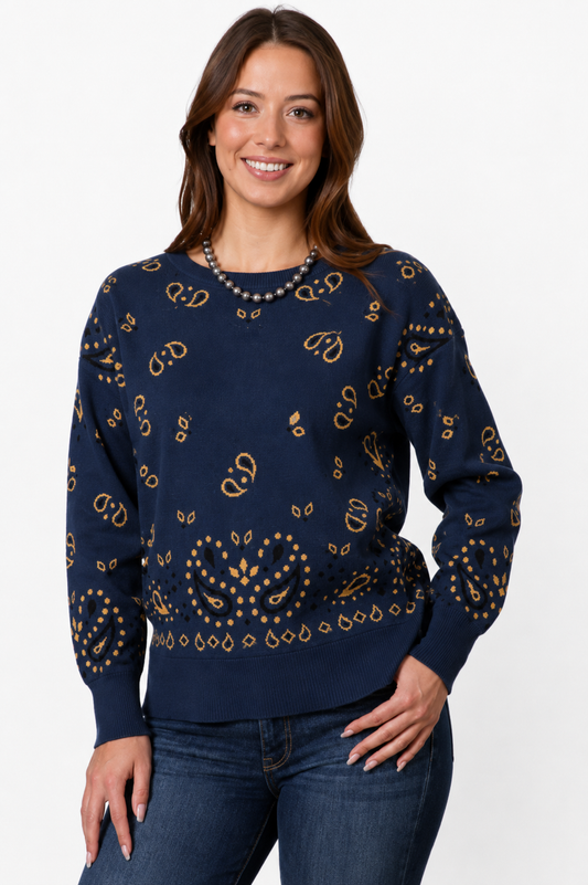 The Pecos Sweater: Navy
