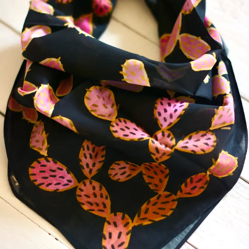 PINK CACTUS COTTON BANDANA