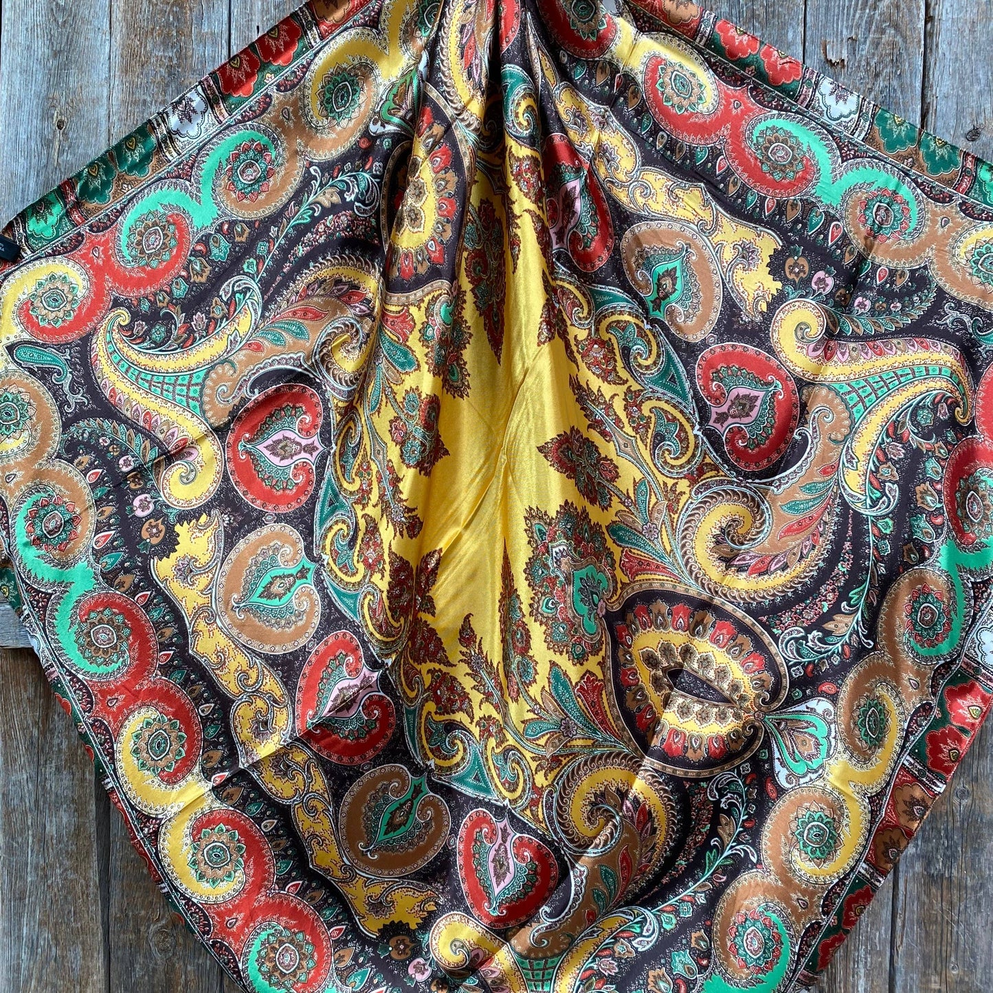 35X35"  Multi-Colored Paisley Wild Rag/Scarf WR908