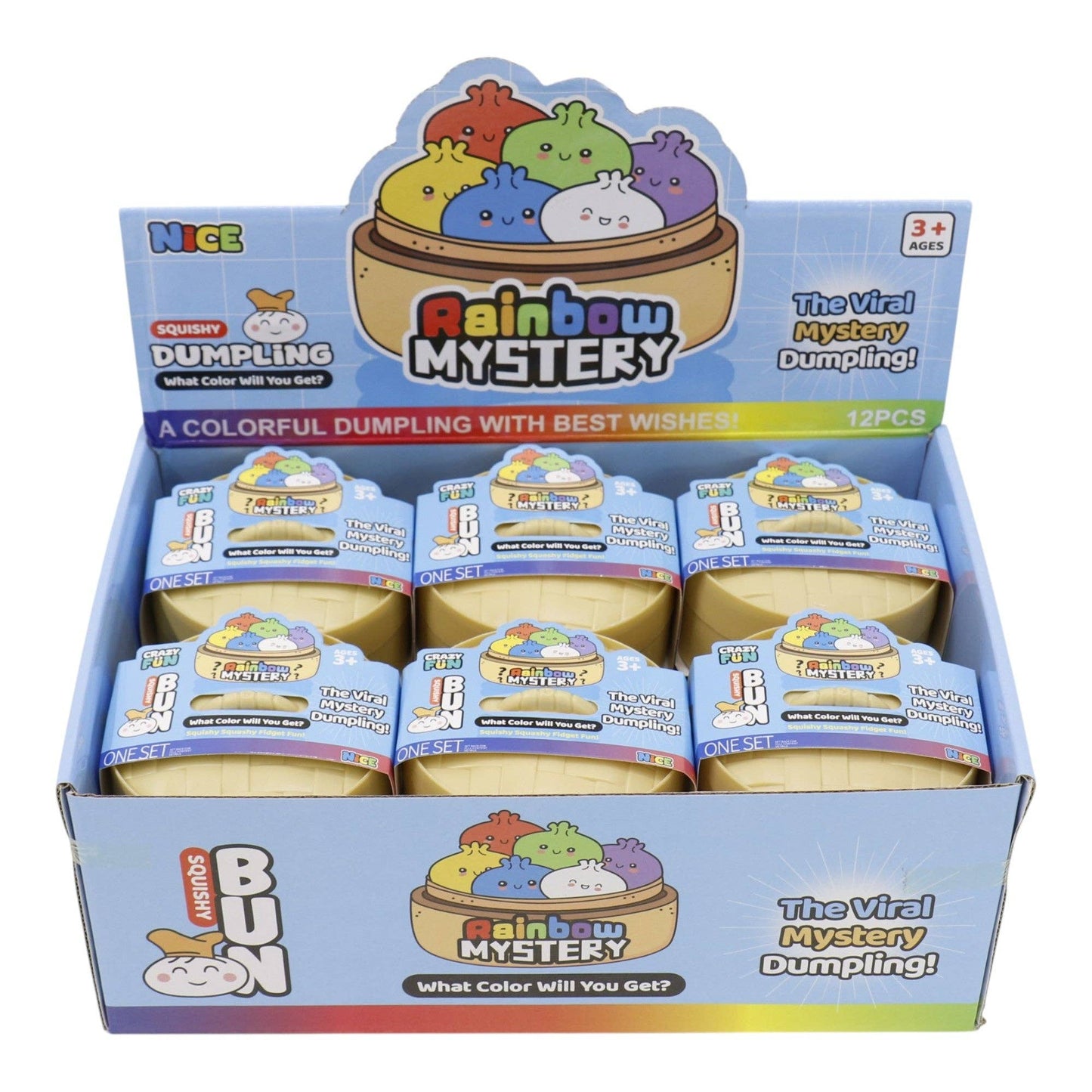 Glitter Bun Squishy Dumpling JT6527-8. (12PC): ASSORTED