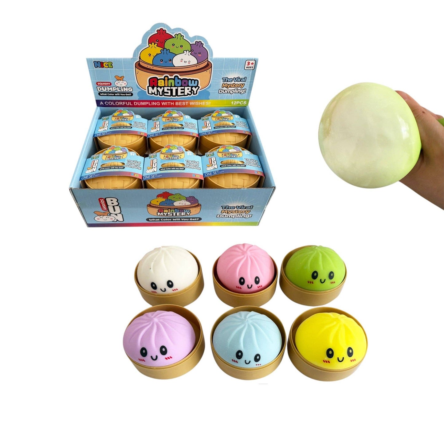 Soft Squishy Dumpling SS417-8 (12PC): ASSORTED