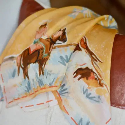 LONGHORN OPEN RANGE SILK SCARF